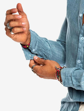 Camisa Manga Longa de Linho 100% – Gola Padre