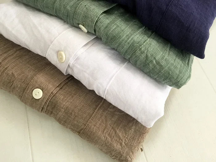 Camisa Manga Longa de Linho Puro 100% -  Firenze Luxe