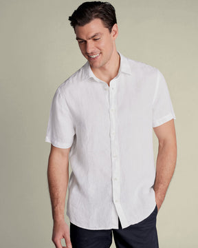 Camisa Manga de Curta Puro Linho