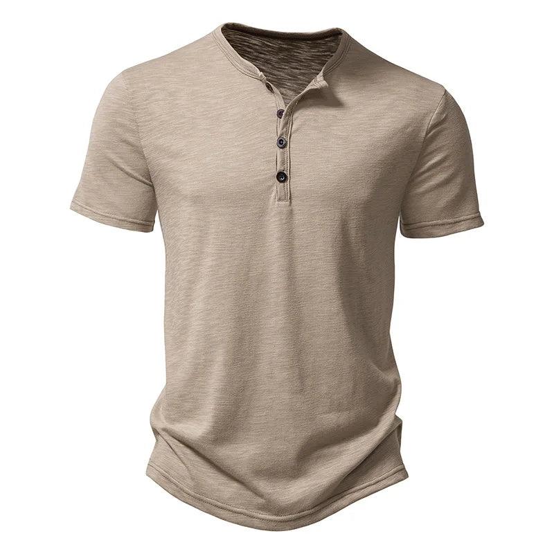 Camisa Manga curta 100% algodão - Henley