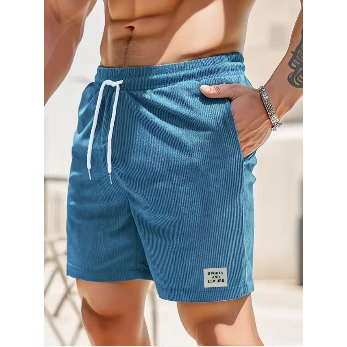 Shorts de Veludo Monocromático