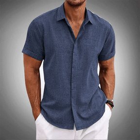 Camisa Manga Curta de Linho 100% - Mancini Bellini