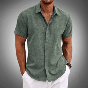 Camisa Manga Curta de Linho 100% - Mancini Bellini