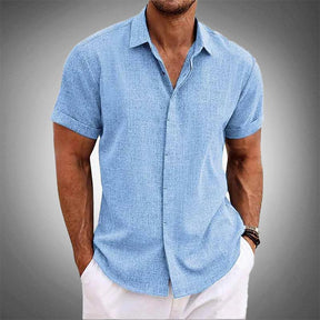 Camisa Manga Curta de Linho 100% - Mancini Bellini