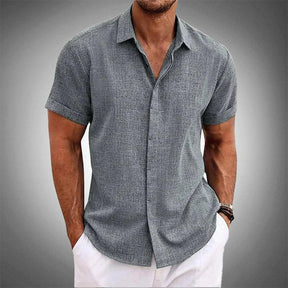 Camisa Manga Curta de Linho 100% - Mancini Bellini